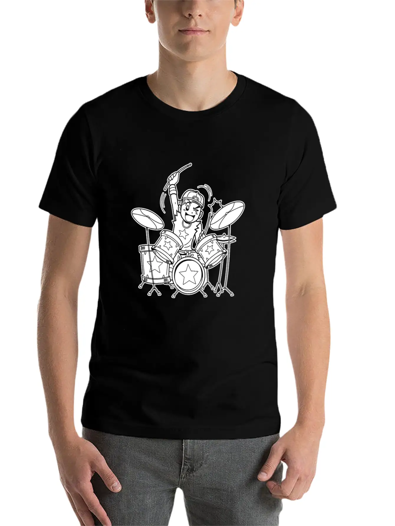 Drumming Drummer Timeless Short Sleeve Tee – Comfy And Minimalist Design
