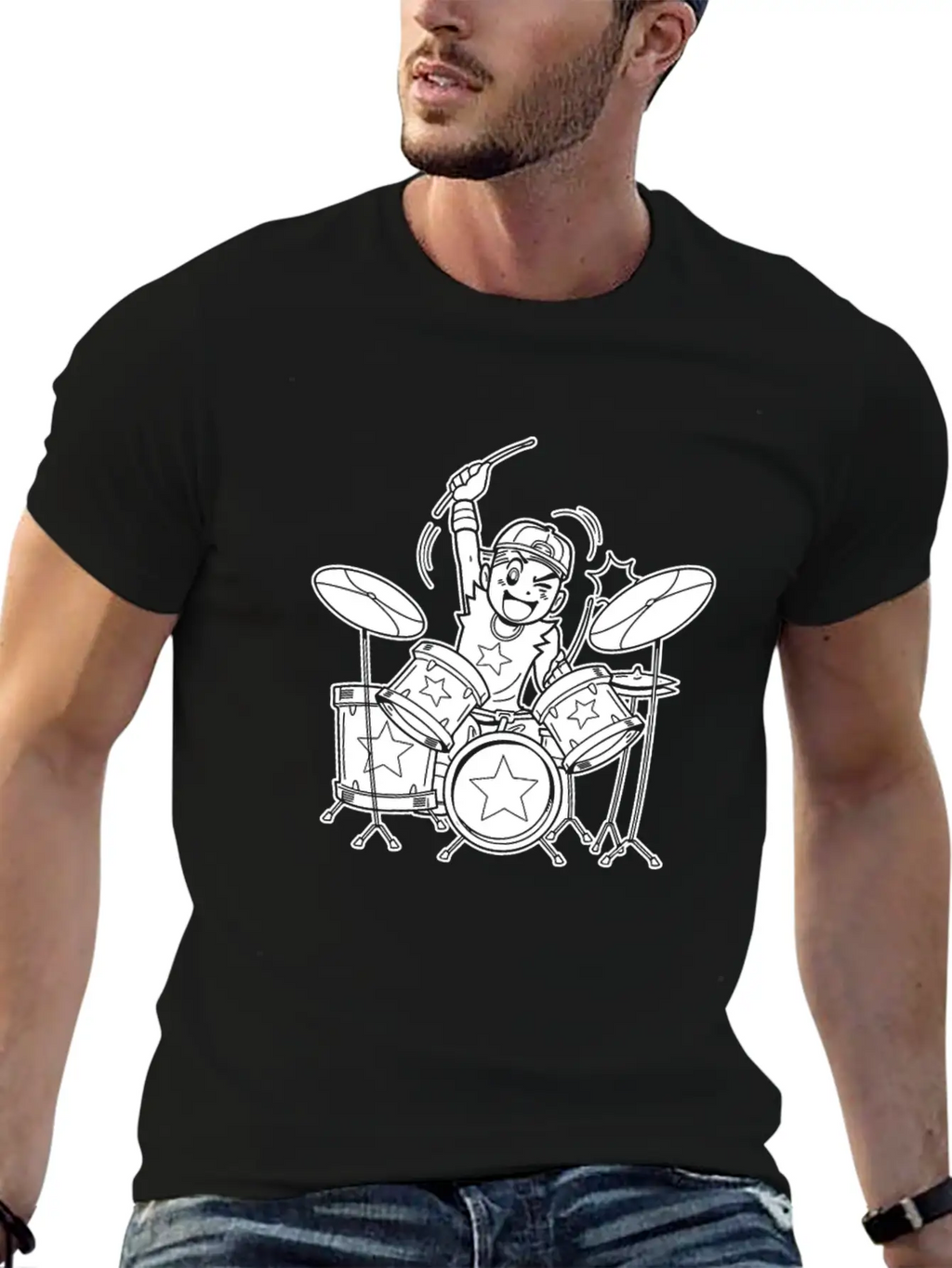 Drumming Drummer Timeless Short Sleeve Tee – Comfy And Minimalist Design