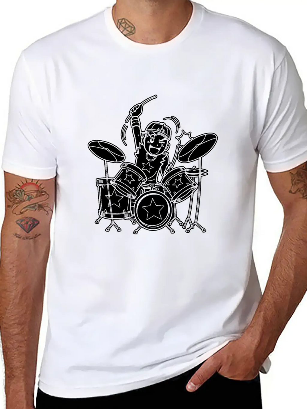 Drumming Drummer Timeless Short Sleeve Tee – Comfy And Minimalist Design