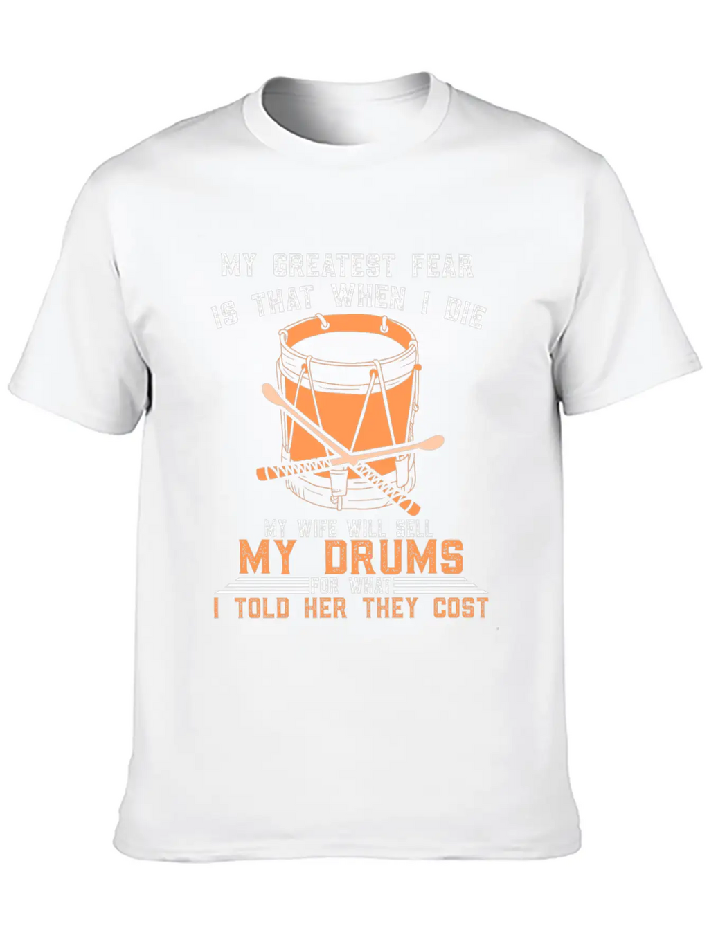 Drums Drummer Drum Saying Drumsticks Relaxed Everyday Tee – Lightweight And Durable Cotton