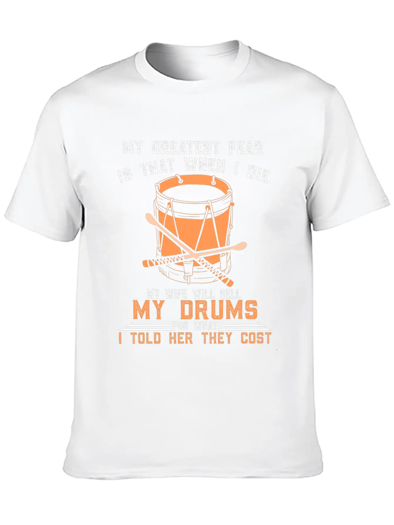 Drums Drummer Drum Saying Drumsticks Relaxed Everyday Tee – Lightweight And Durable Cotton