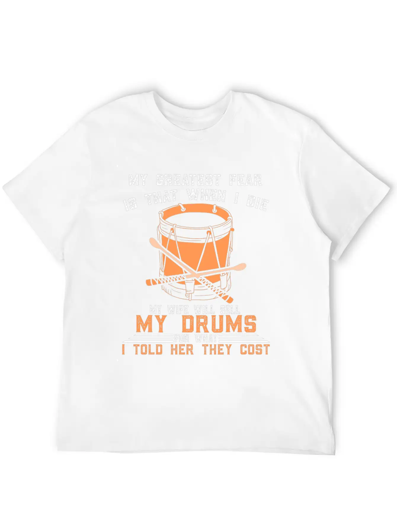 Drums Drummer Drum Saying Drumsticks Relaxed Everyday Tee – Lightweight And Durable Cotton