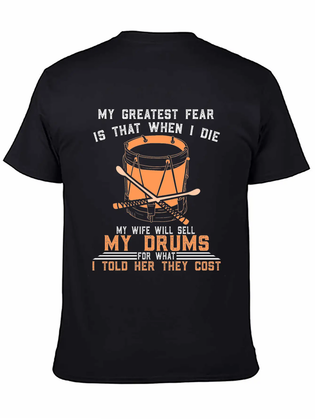 Drums Drummer Drum Saying Drumsticks Relaxed Everyday Tee – Lightweight And Durable Cotton