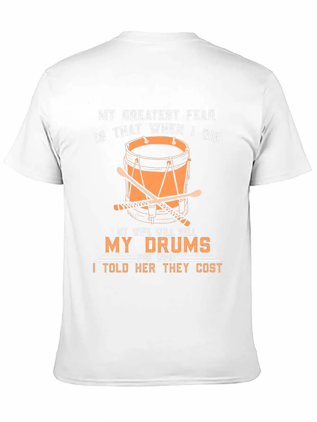 Drums Drummer Drum Saying Drumsticks Relaxed Everyday Tee – Lightweight And Durable Cotton