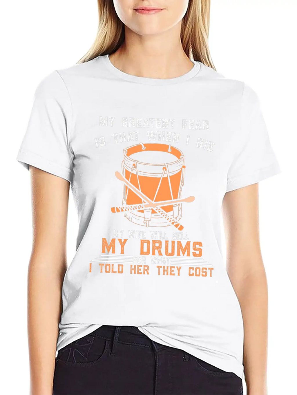 Drums Drummer Drum Saying Drumsticks Relaxed Everyday Tee – Lightweight And Durable Cotton