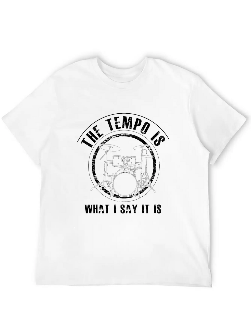 DRUMS - Funny Drummer Gift Essential Cotton Tee For Daily Outfits – Unisex Style