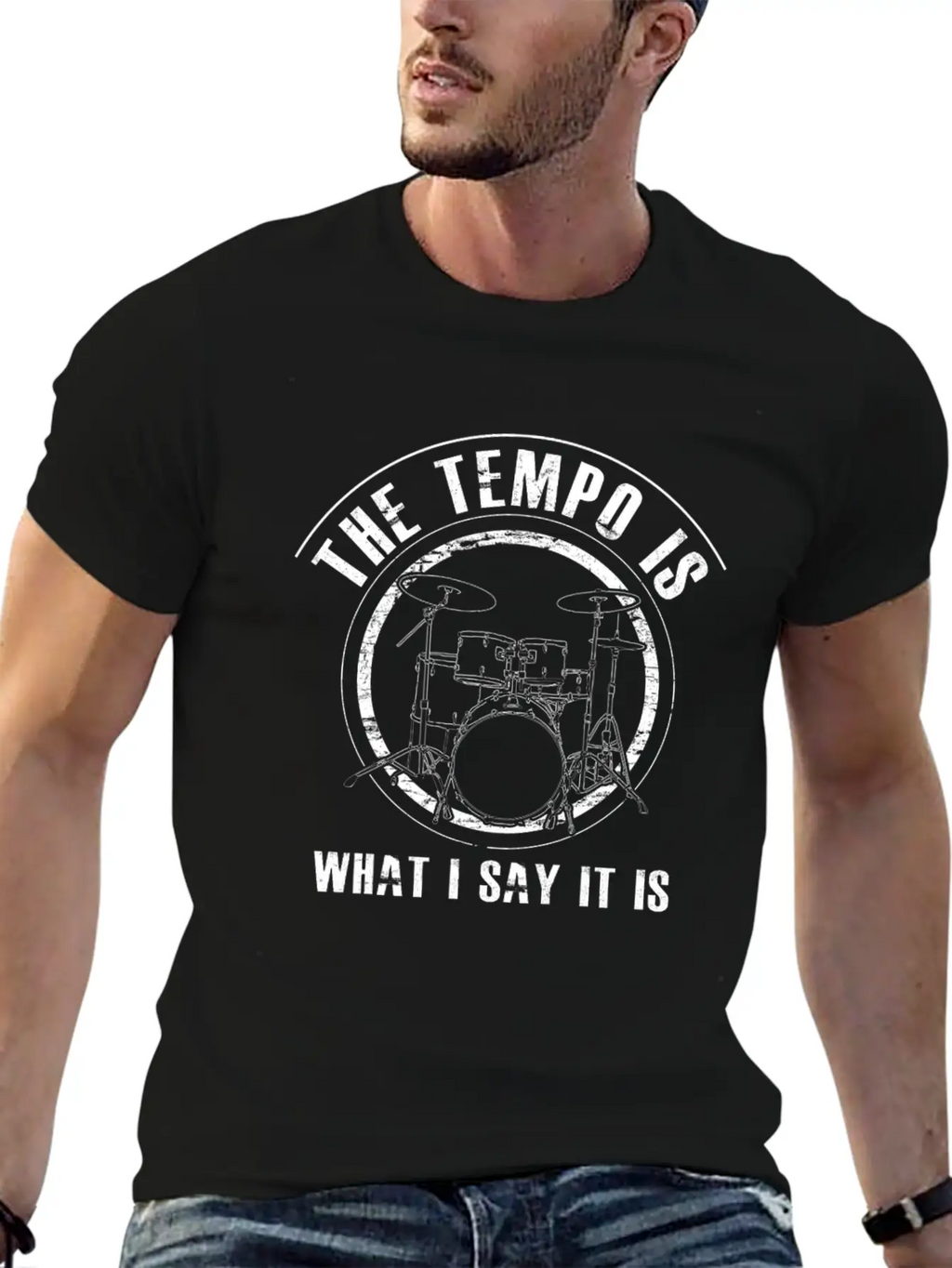 DRUMS - Funny Drummer Gift Essential Cotton Tee For Daily Outfits – Unisex Style
