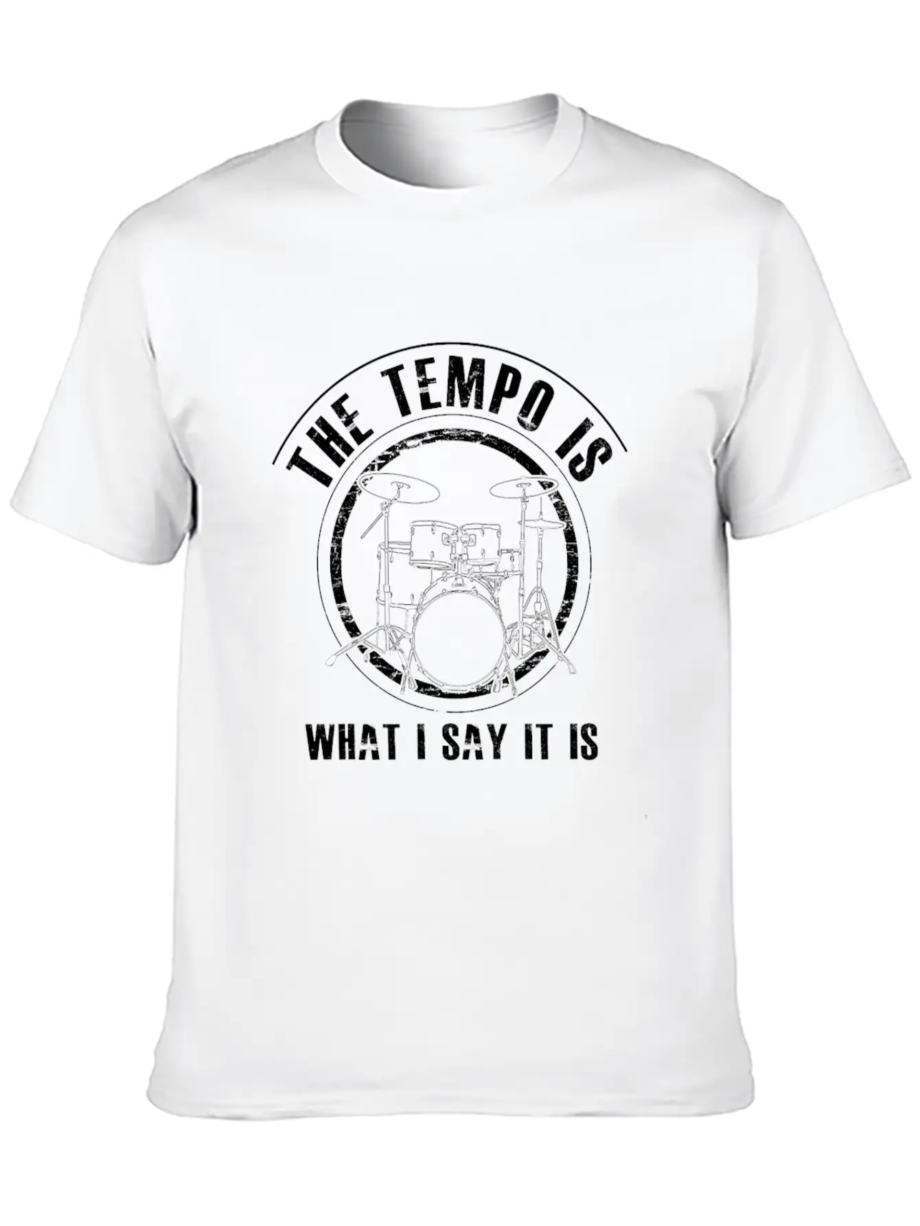 DRUMS - Funny Drummer Gift Essential Cotton Tee For Daily Outfits – Unisex Style