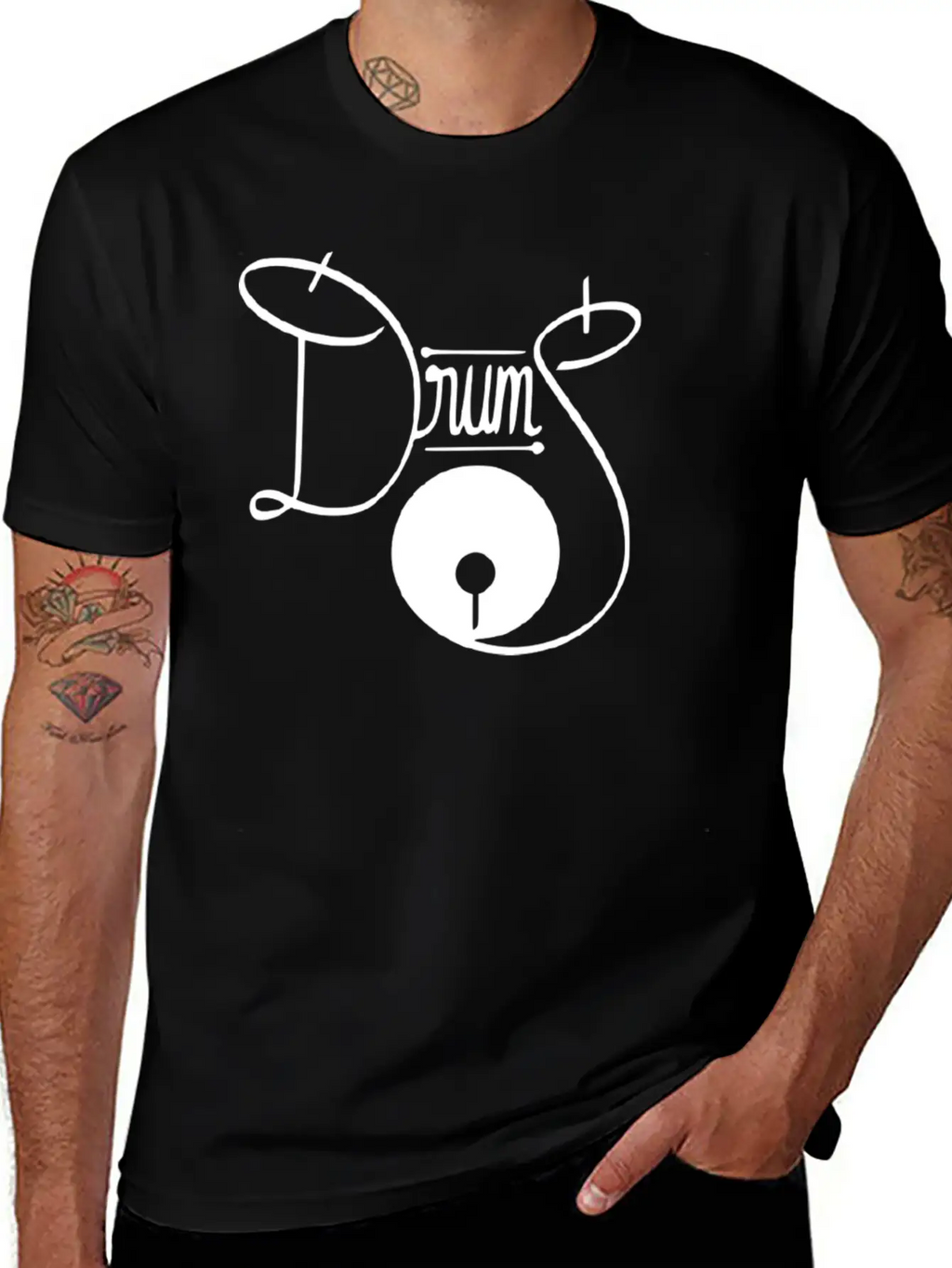 Drums Stylish Everyday T-Shirt – Unisex Basic Cotton Tee