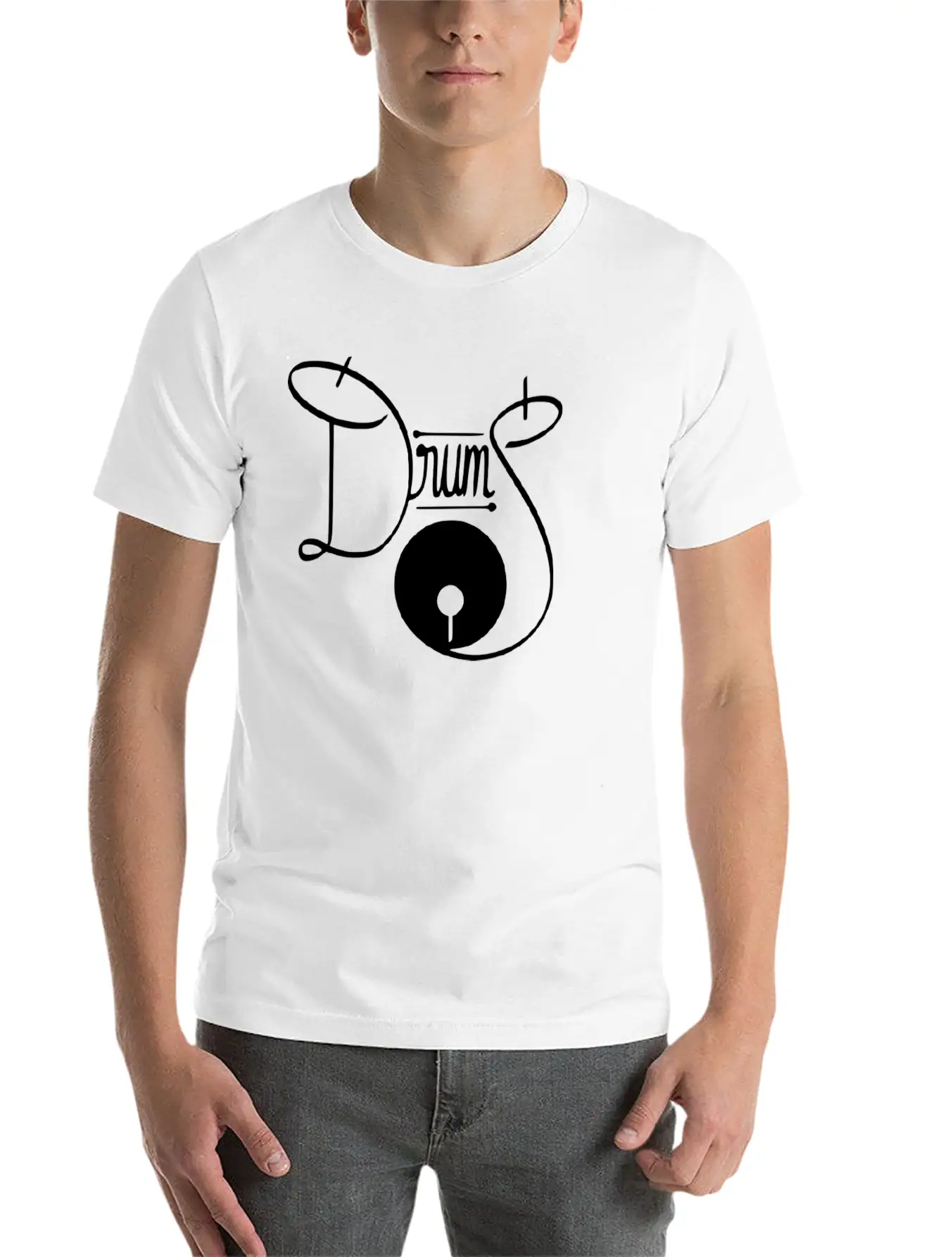 Drums Stylish Everyday T-Shirt – Unisex Basic Cotton Tee