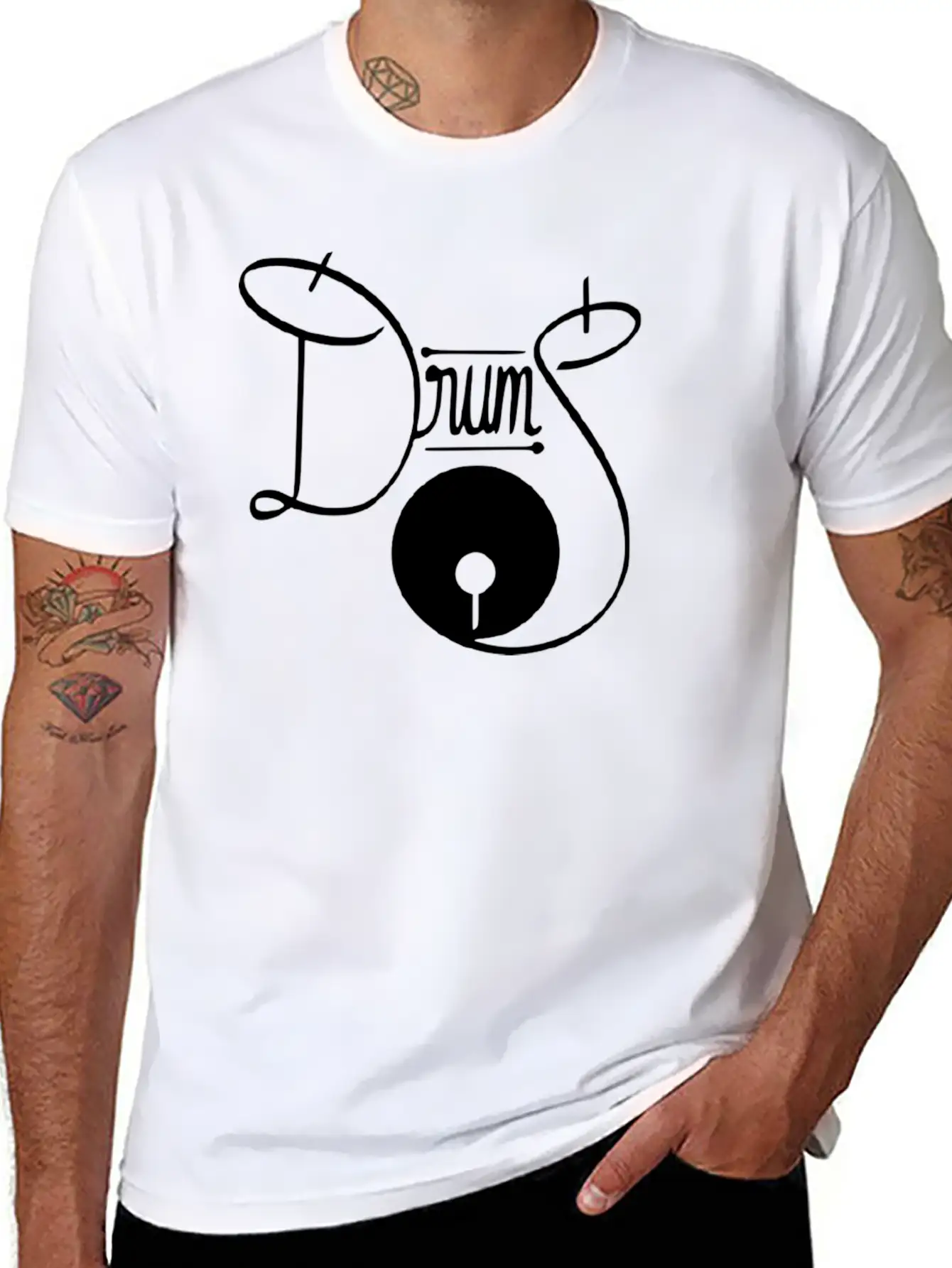 Drums Stylish Everyday T-Shirt – Unisex Basic Cotton Tee