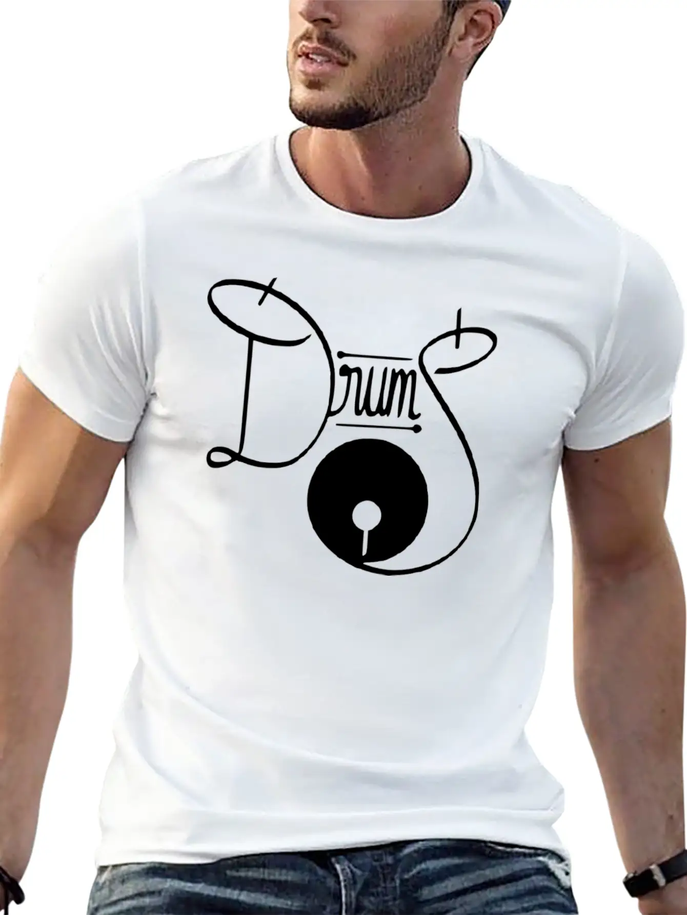 Drums Stylish Everyday T-Shirt – Unisex Basic Cotton Tee