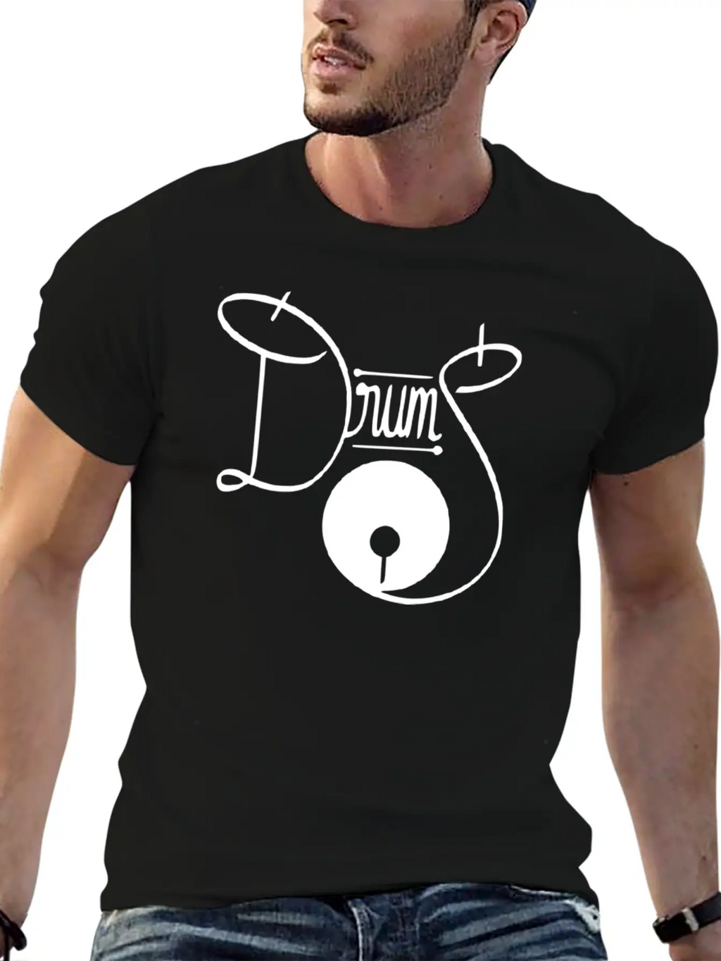 Drums Stylish Everyday T-Shirt – Unisex Basic Cotton Tee