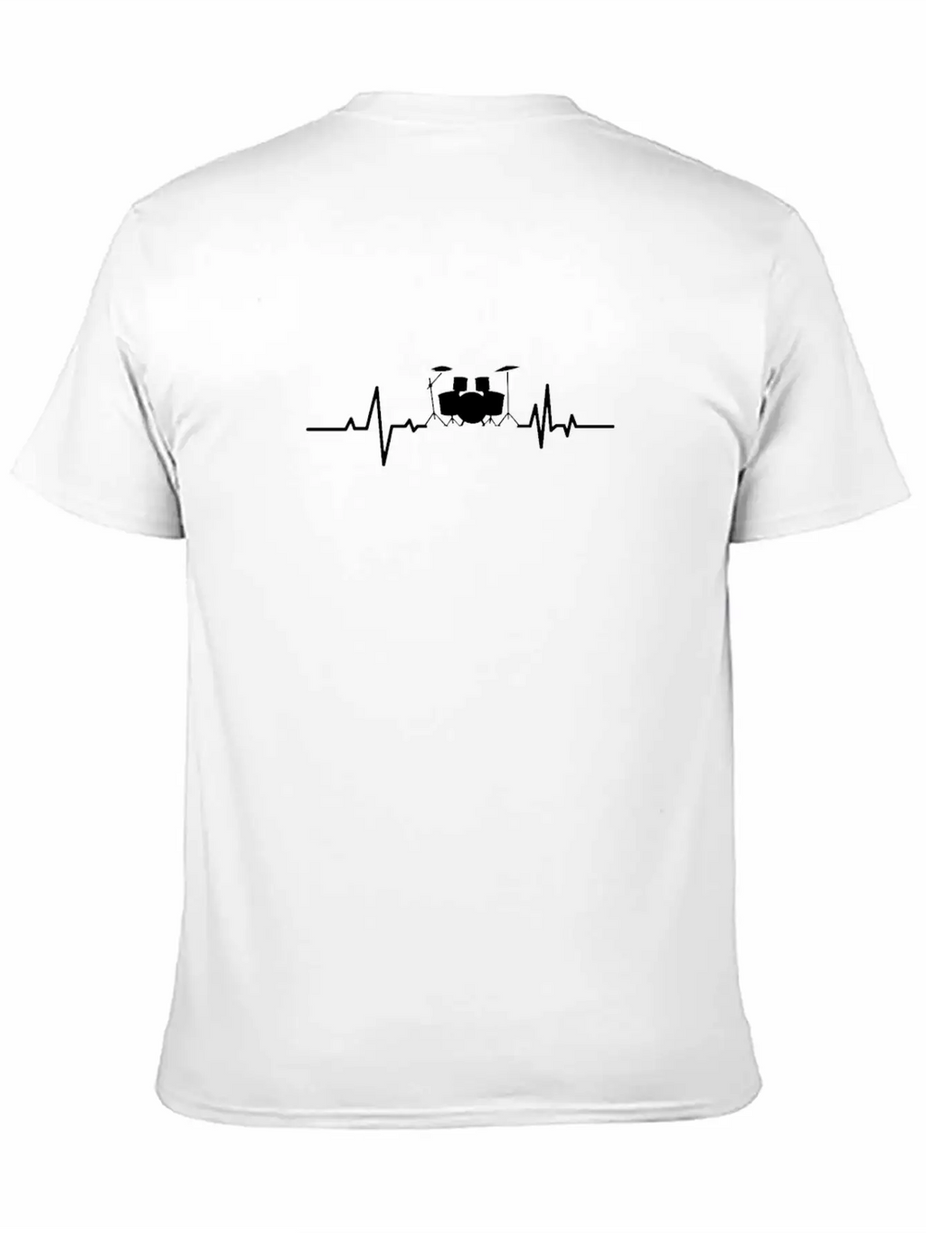Drumset Heartbeat Drummer Stylish Everyday T-Shirt – Unisex Basic Cotton Tee