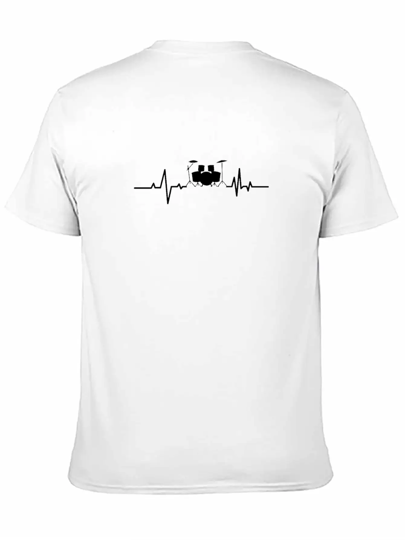 Drumset Heartbeat Drummer Stylish Everyday T-Shirt – Unisex Basic Cotton Tee