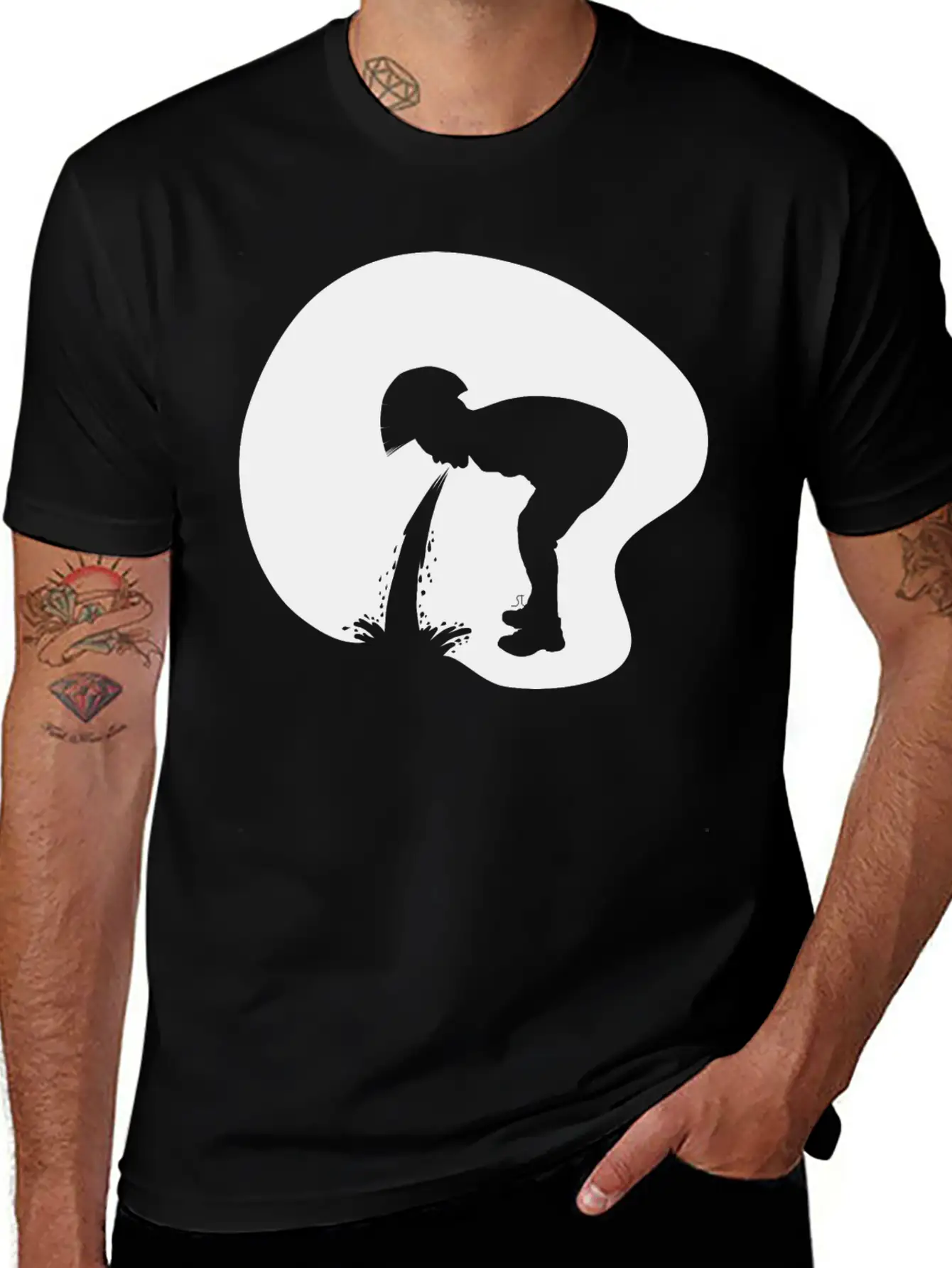 Drunker Punk Boy Black Essential Cotton Tee For Daily Outfits – Unisex Style