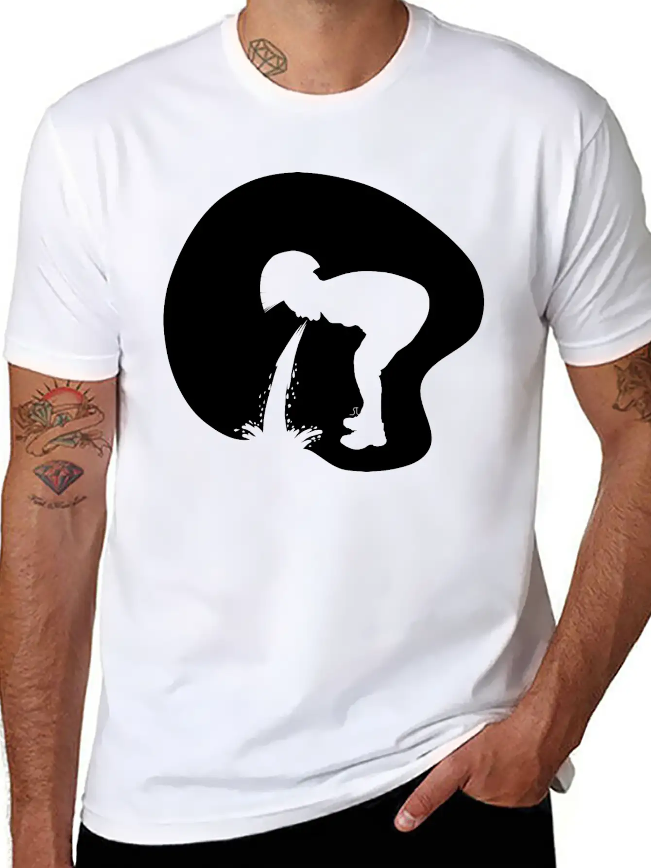 Drunker Punk Boy Black Essential Cotton Tee For Daily Outfits – Unisex Style