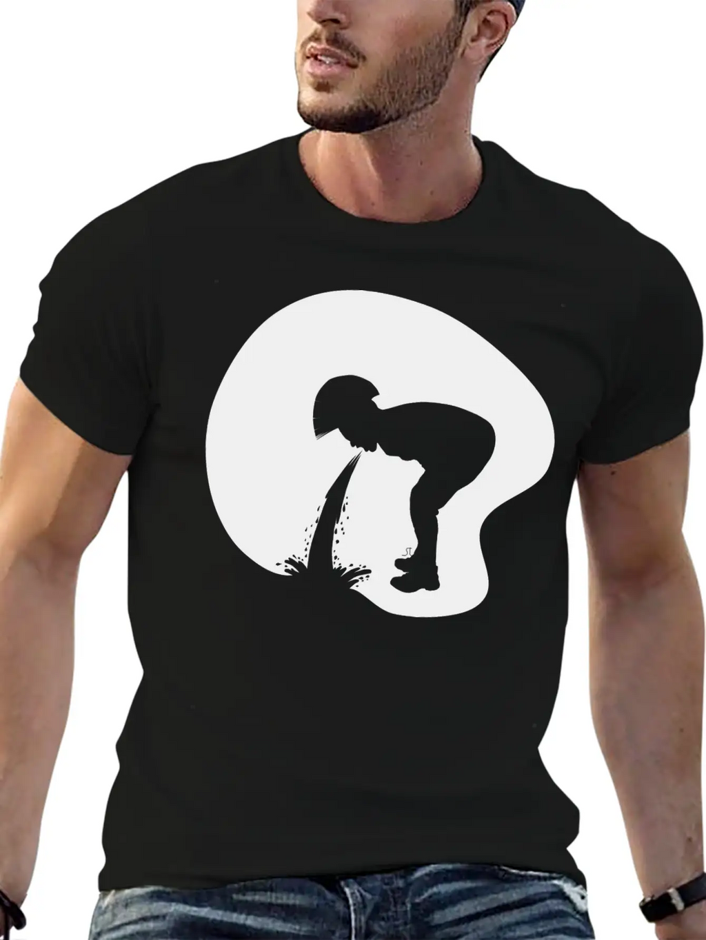Drunker Punk Boy Black Essential Cotton Tee For Daily Outfits – Unisex Style