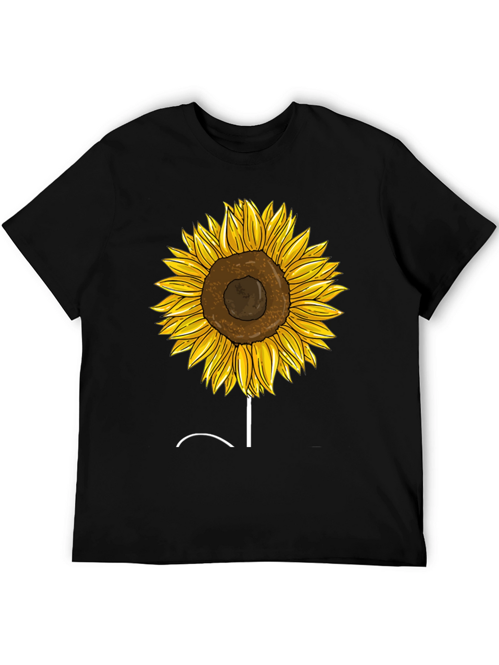 Sunflower Graphic Tee - Trendy Black T-Shirt