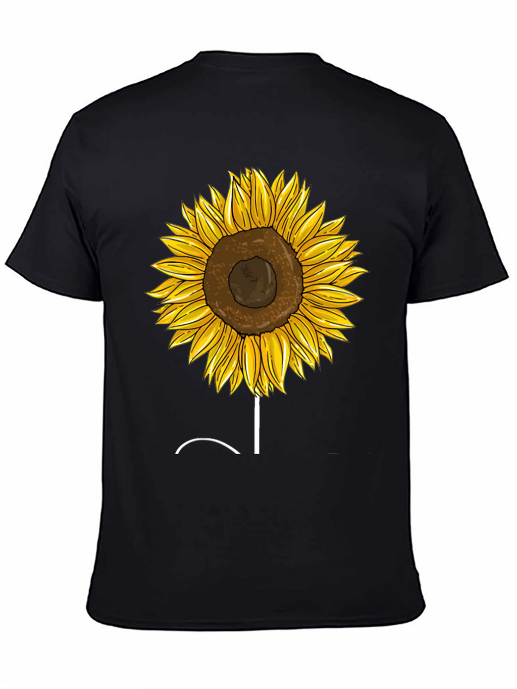 Sunflower Graphic Tee - Trendy Black T-Shirt
