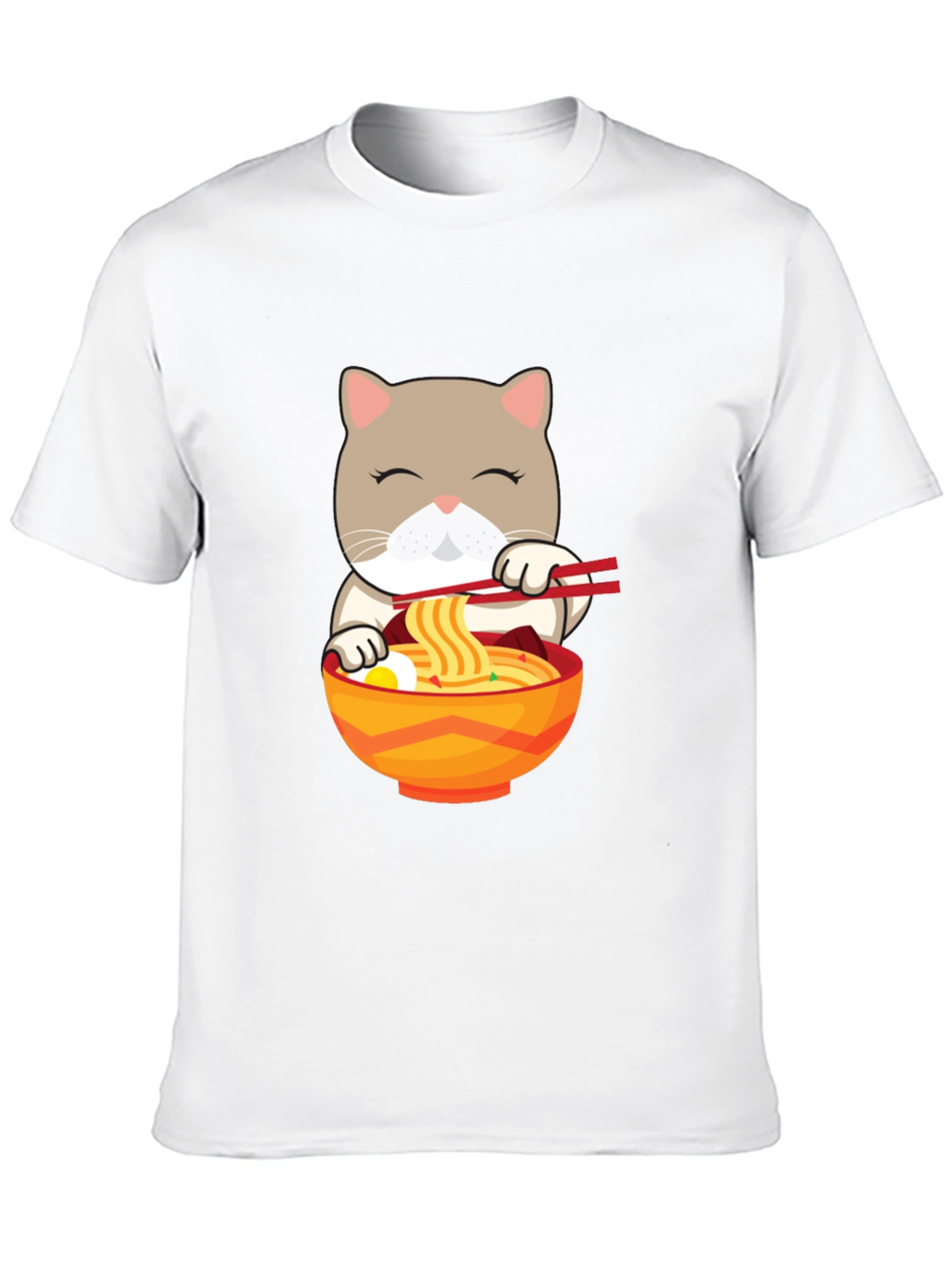 Cat Ramen T-Shirt - Cute Noodle Lover Tee
