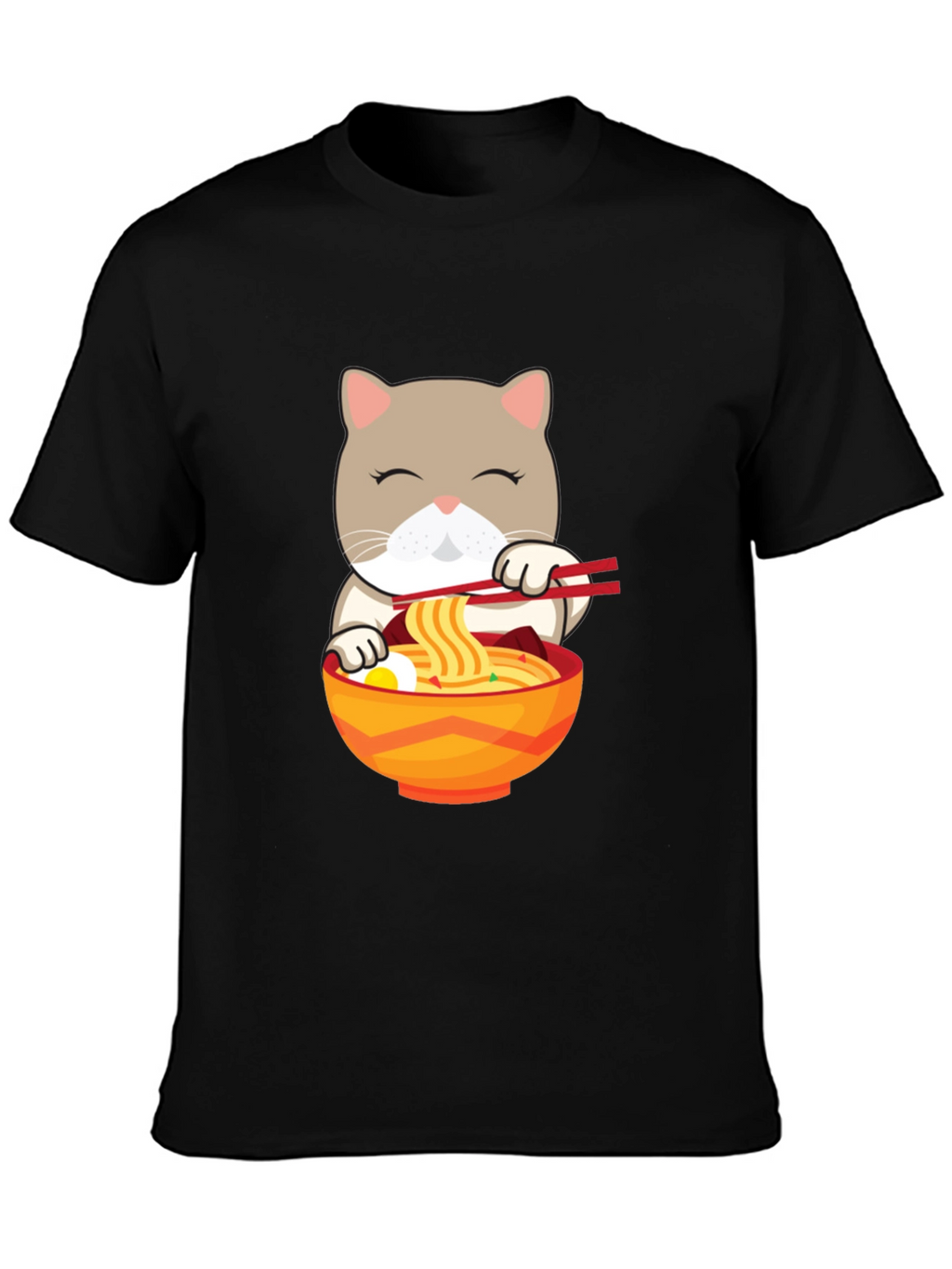 Cat Ramen T-Shirt - Cute Noodle Lover Tee