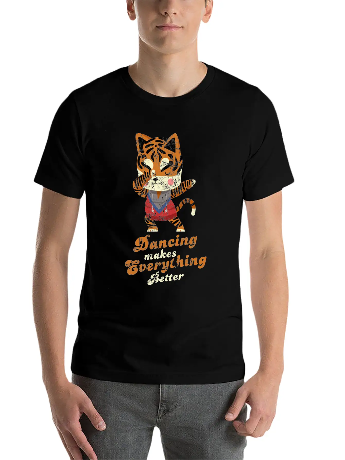 Dubbing Tiger Breathable Soft Cotton T-Shirt – Timeless Casual Look