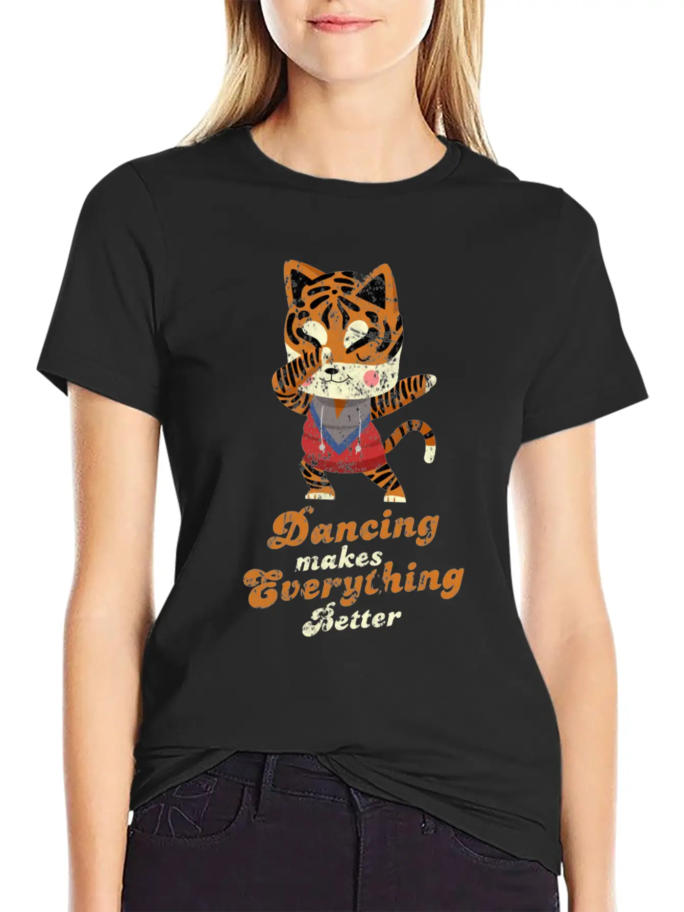 Dubbing Tiger Breathable Soft Cotton T-Shirt – Timeless Casual Look