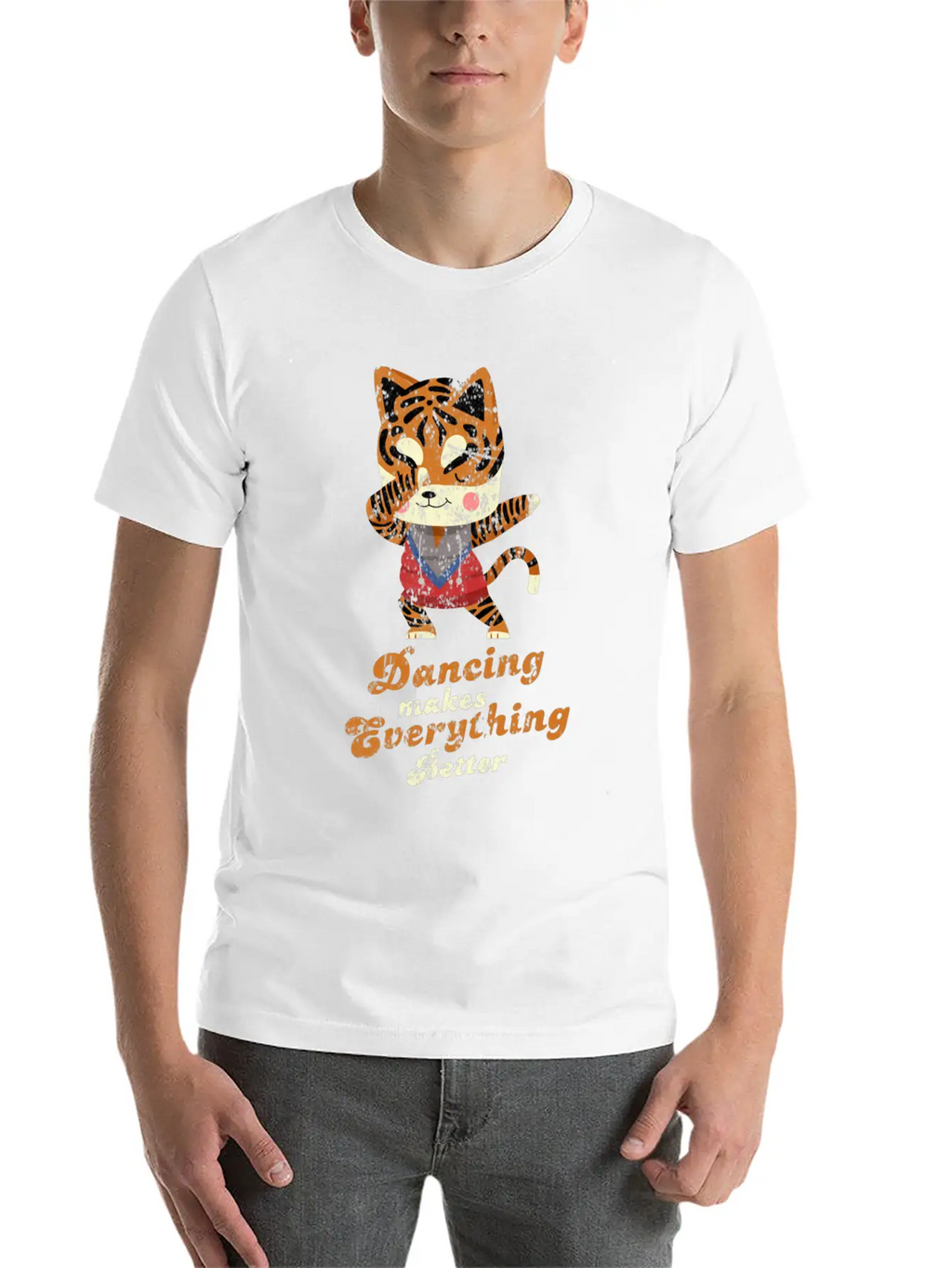 Dubbing Tiger Breathable Soft Cotton T-Shirt – Timeless Casual Look