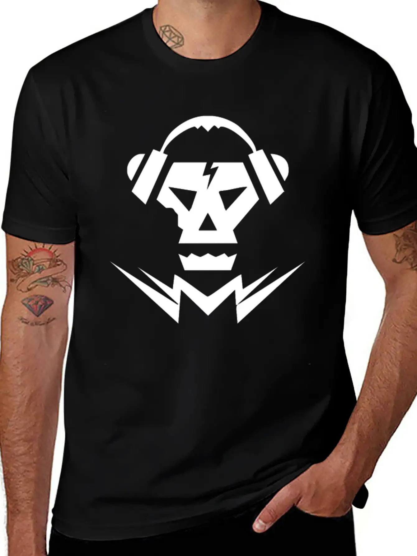 Dubstep Music Logo Skull Basic Graphic T-Shirt – Daily Comfort In Soft Cotton