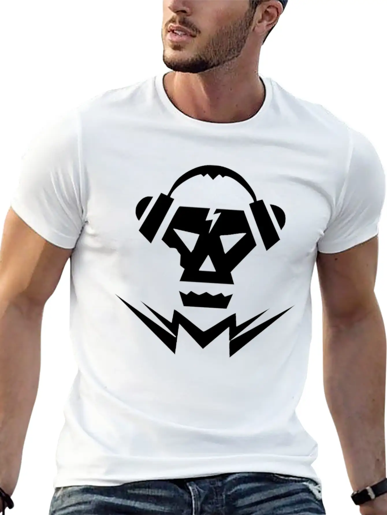 Dubstep Music Logo Skull Basic Graphic T-Shirt – Daily Comfort In Soft Cotton