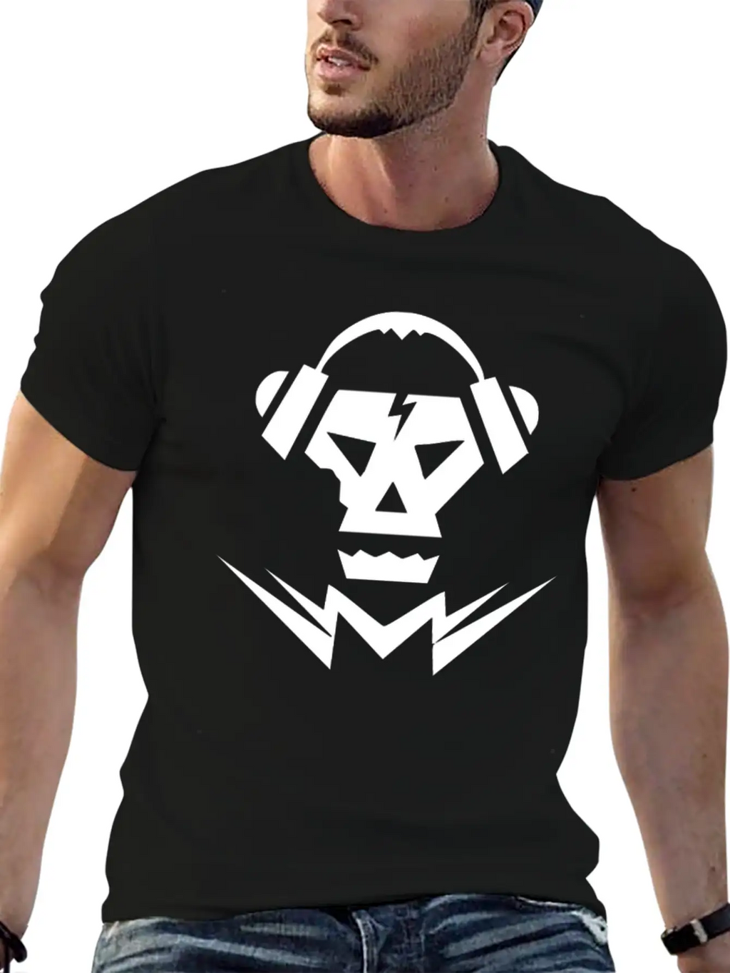 Dubstep Music Logo Skull Basic Graphic T-Shirt – Daily Comfort In Soft Cotton