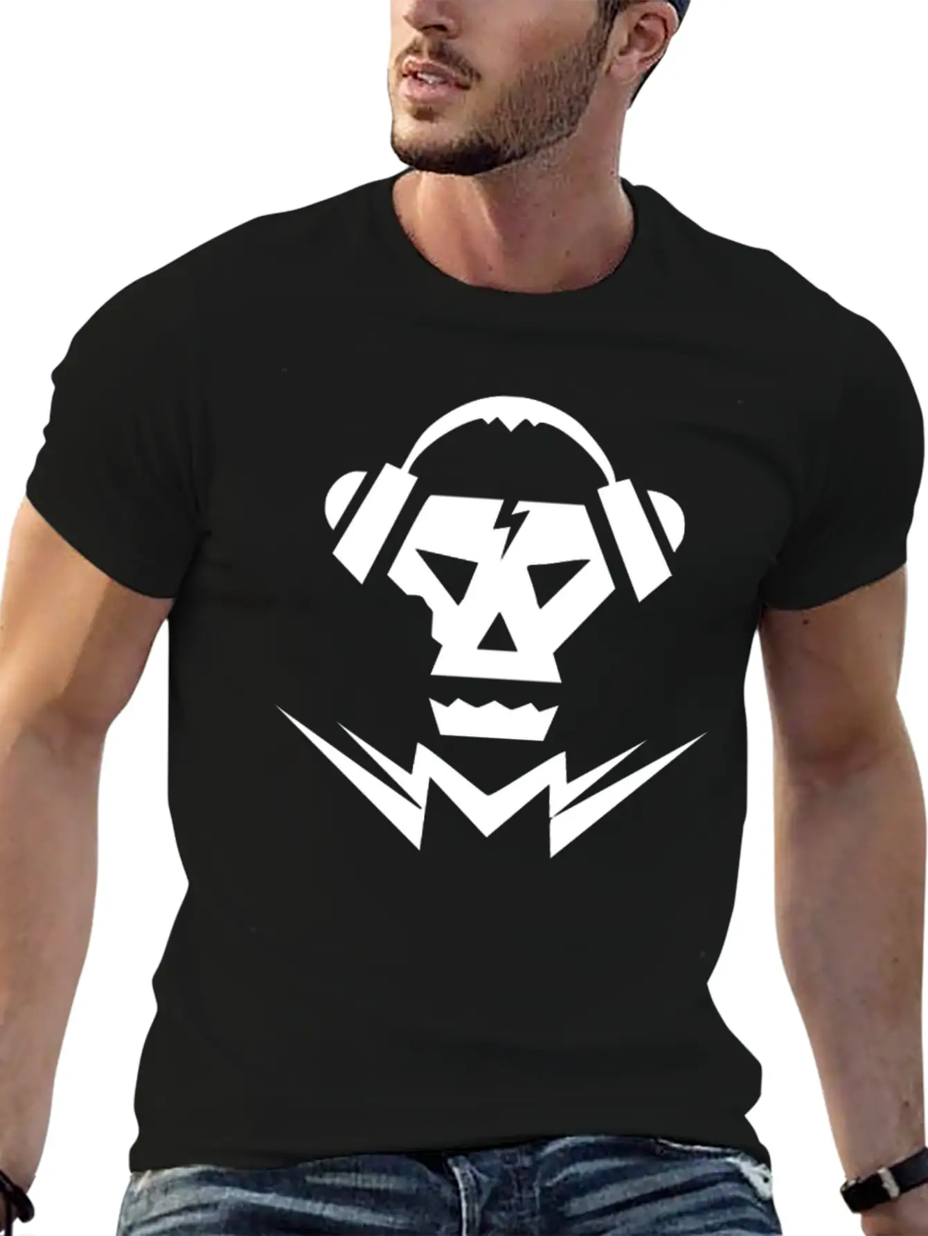 Dubstep Music Logo Skull Basic Graphic T-Shirt – Daily Comfort In Soft Cotton
