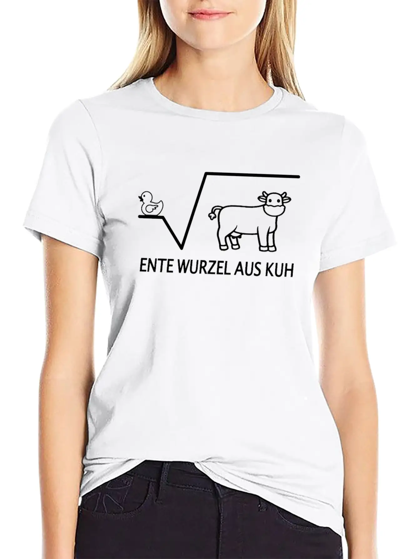 Duck Root Of Cow Jokes Mathematics Teacher Unisex Casual T-Shirt – Clean Design For Daily Comfort