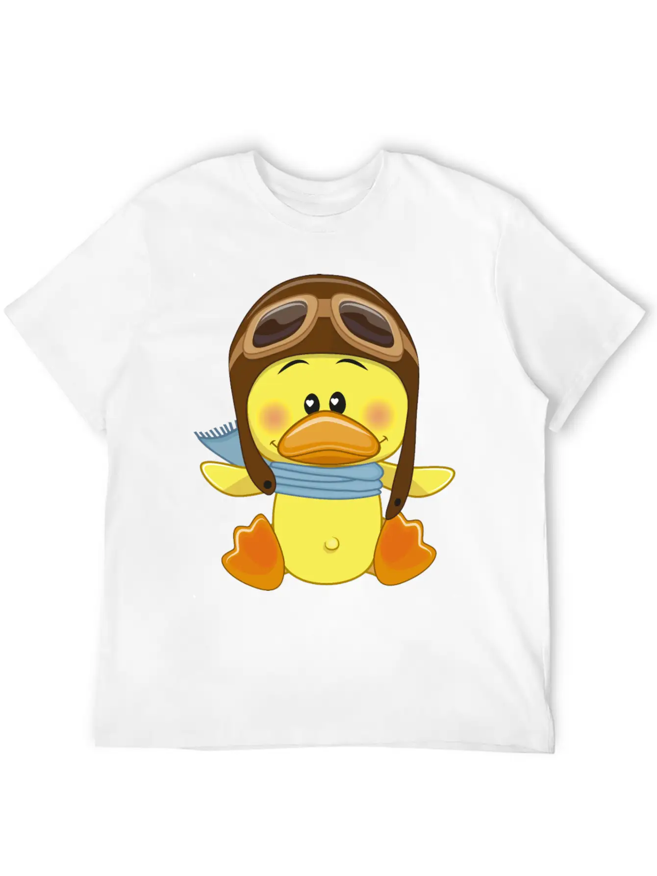 Duck-scarf-sky-pilot-navigator Stylish Everyday T-Shirt – Unisex Basic Cotton Tee
