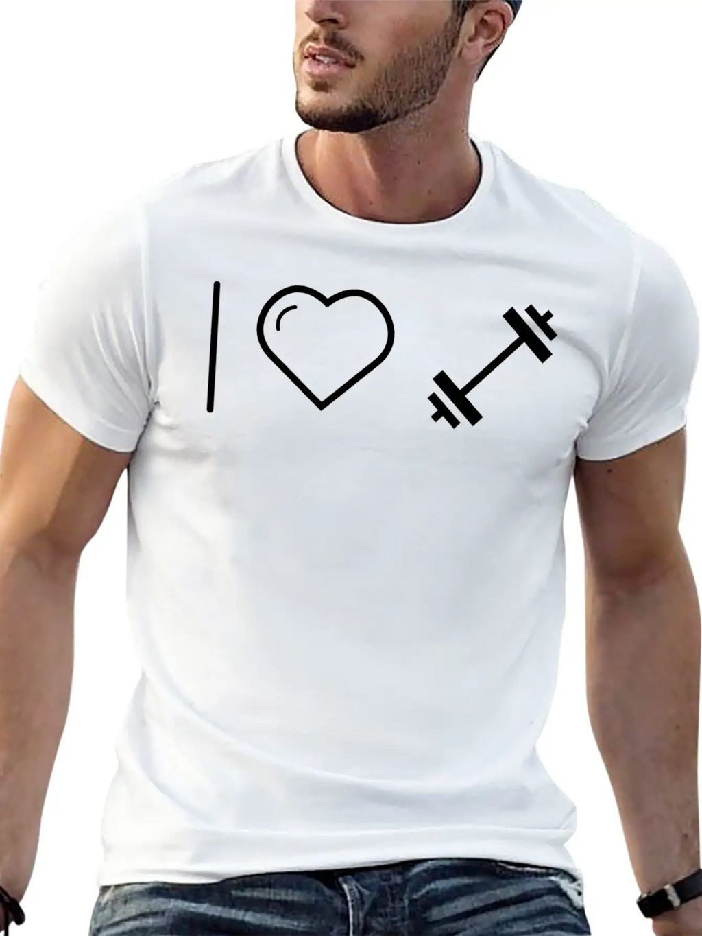 Dumbbell - I Love Dumbbell Classic Cotton Tee – Unisex Comfort For Any Season