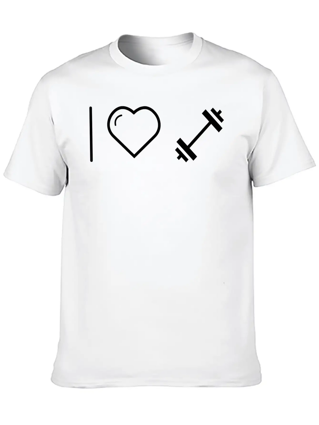 Dumbbell - I Love Dumbbell Classic Cotton Tee – Unisex Comfort For Any Season