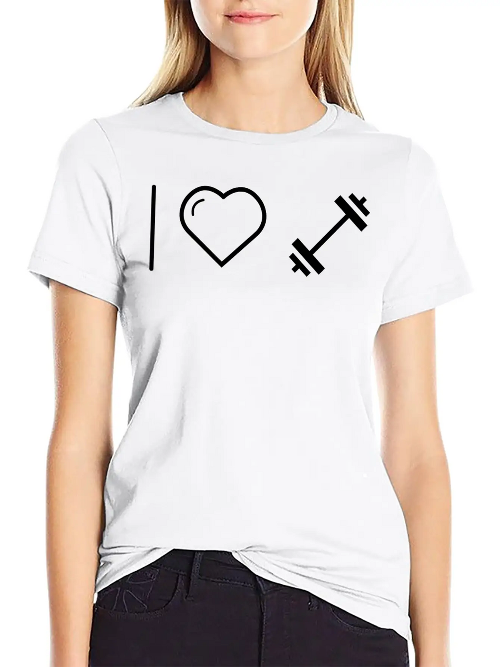 Dumbbell - I Love Dumbbell Classic Cotton Tee – Unisex Comfort For Any Season