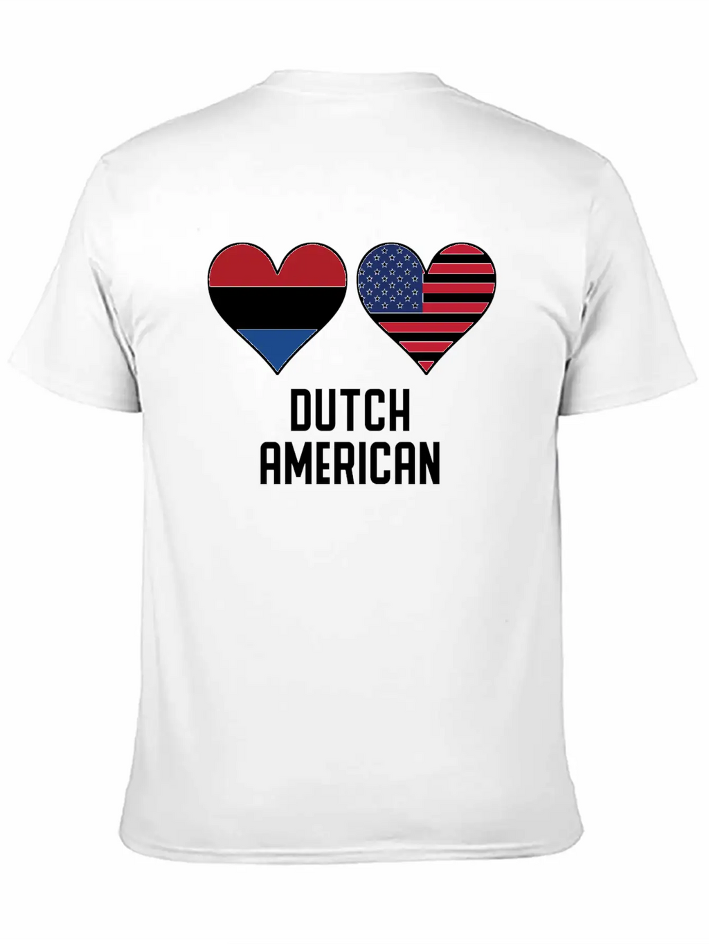 Dutch American Heart Flags Classic Cotton Tee – Unisex Comfort For Any Season