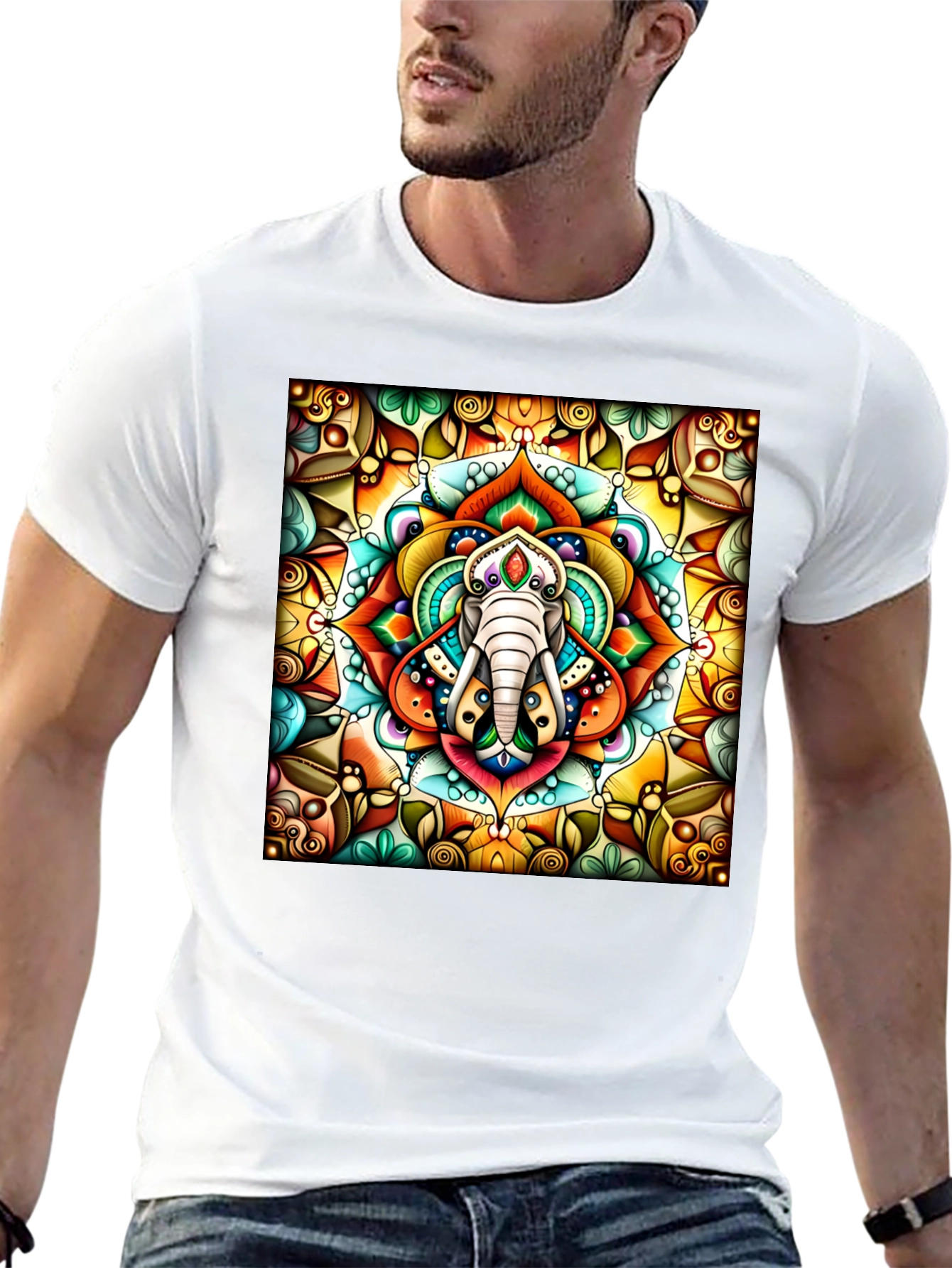 Elephant Mandala Graphic Tee