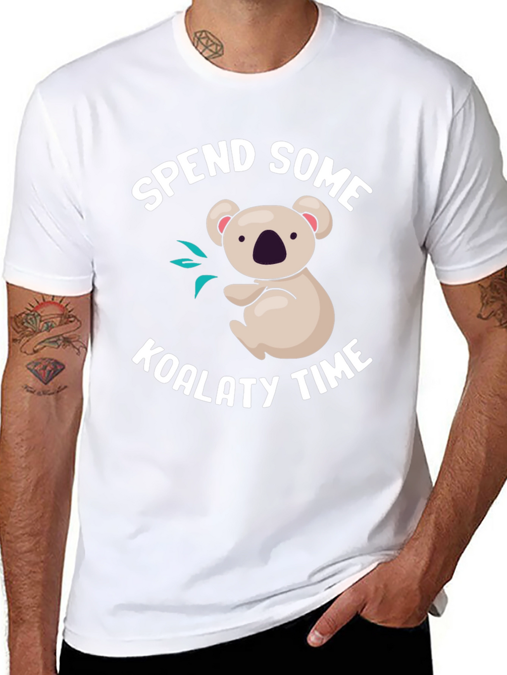 Koala-ty Time Black T-Shirt