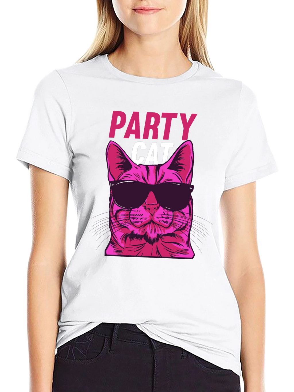 Party Cat Graphic Tee - Cool & Funky!