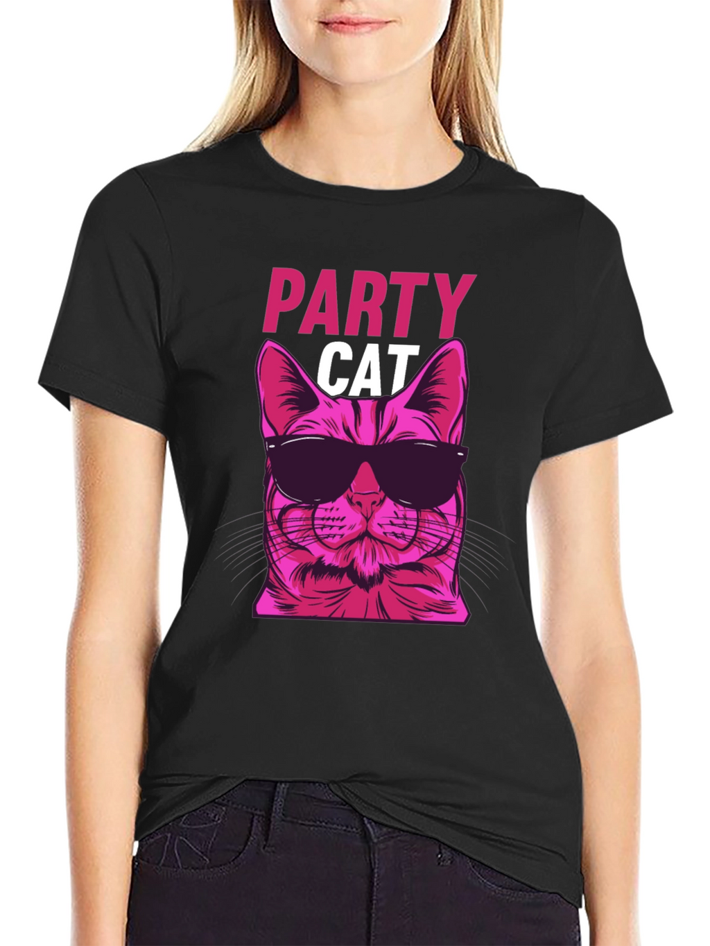 Party Cat Graphic Tee - Cool & Funky!