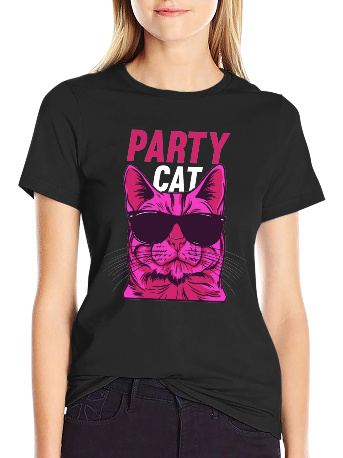 Party Cat Graphic Tee - Cool & Funky!