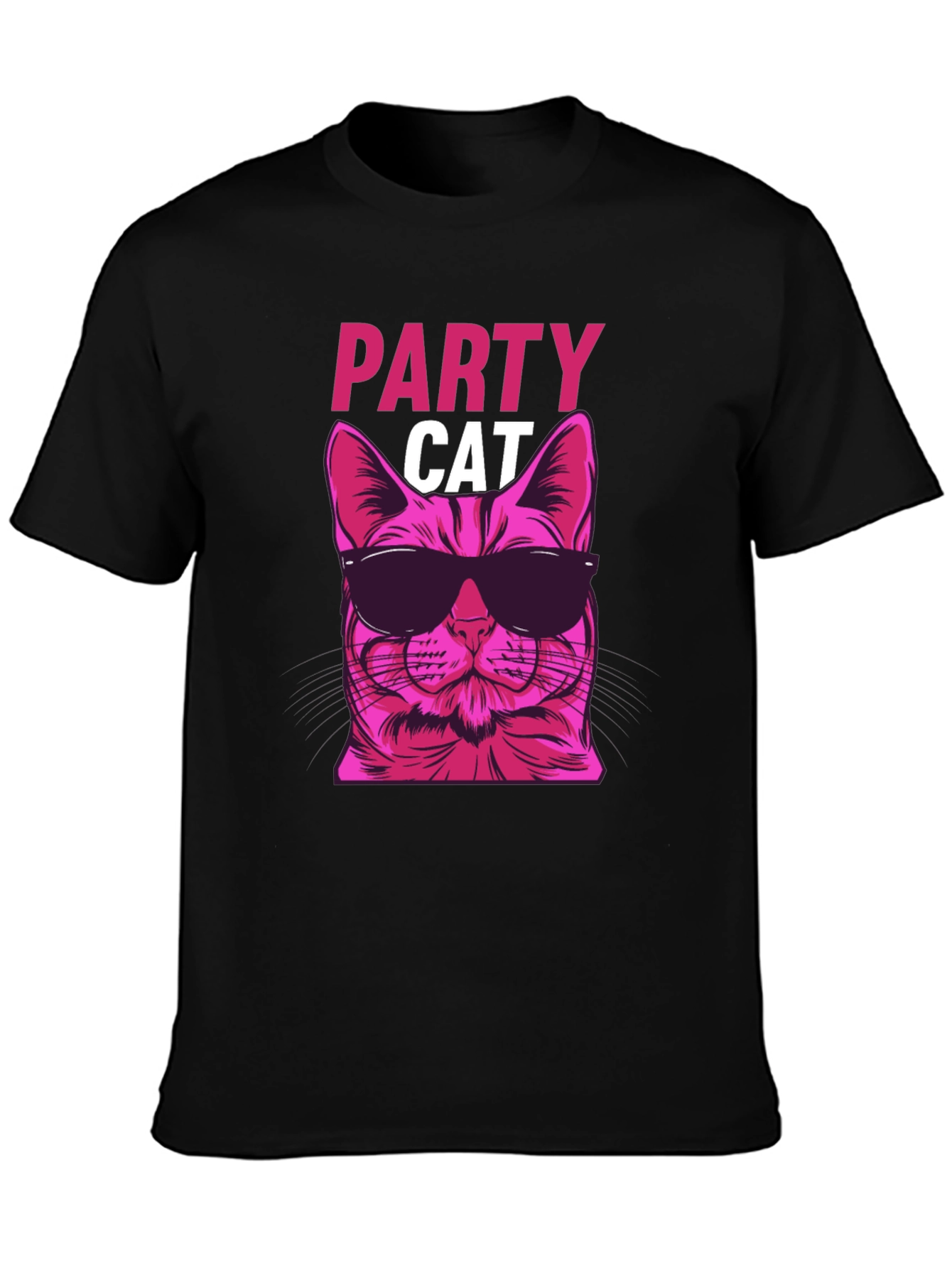 Party Cat Graphic Tee - Cool & Funky!