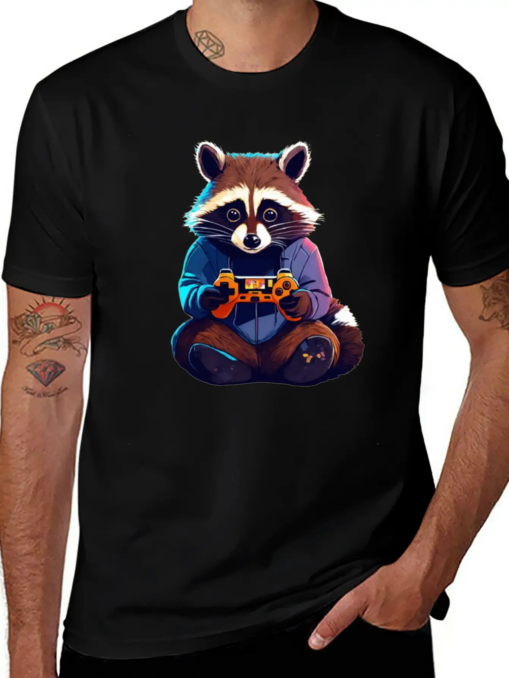 Dynamic Gamer Doodle T-Shirt Classic Cotton Tee – Unisex Comfort For Any Season