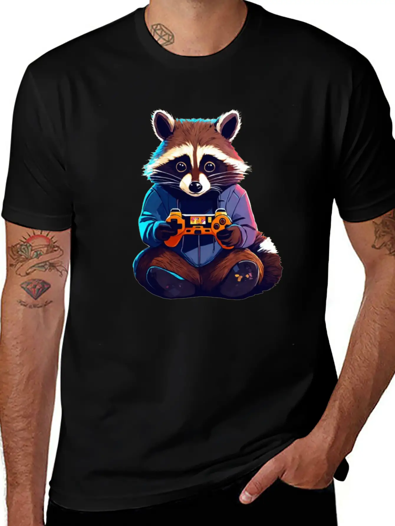 Dynamic Gamer Doodle T-Shirt Classic Cotton Tee – Unisex Comfort For Any Season