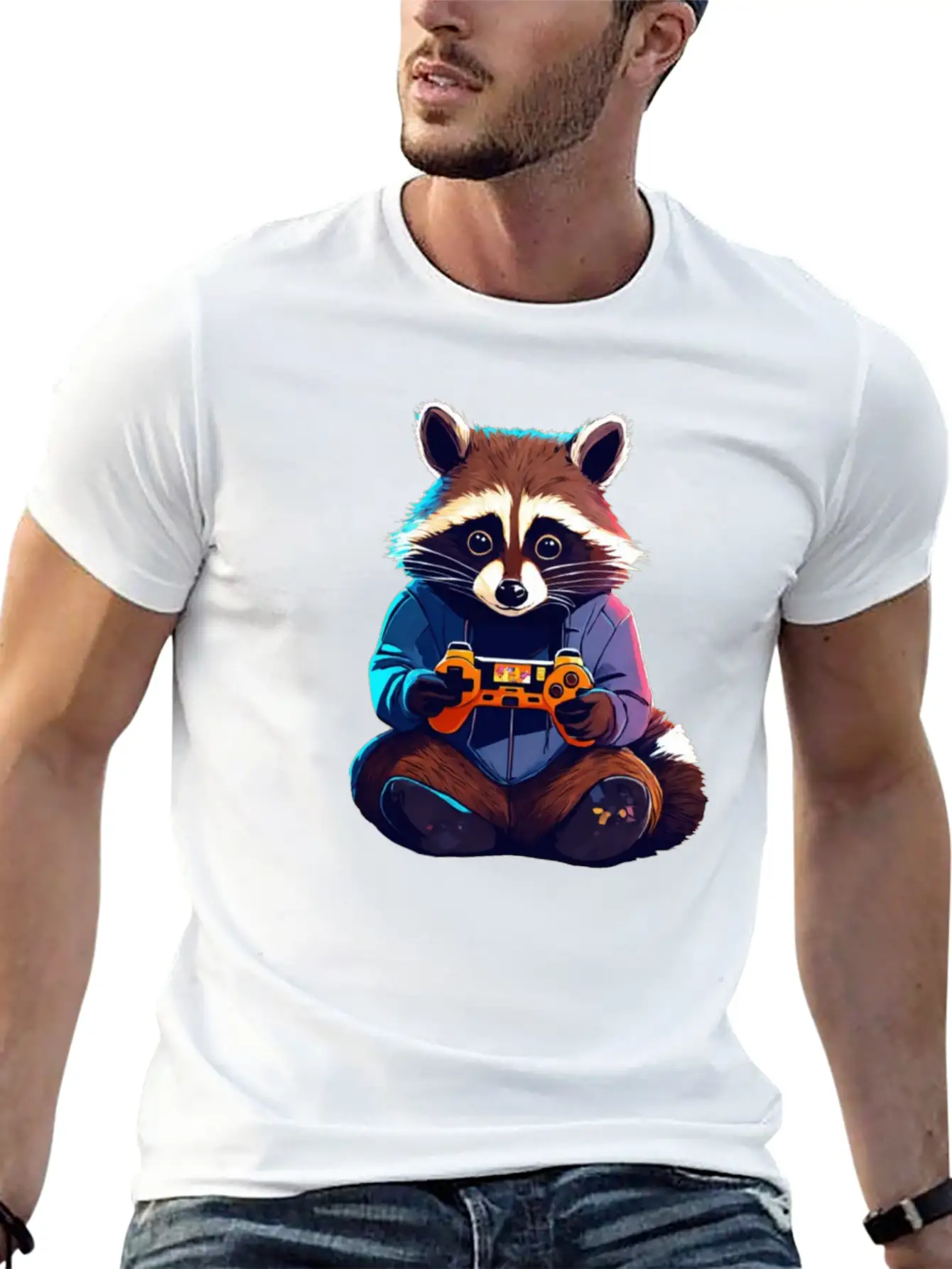 Dynamic Gamer Doodle T-Shirt Classic Cotton Tee – Unisex Comfort For Any Season