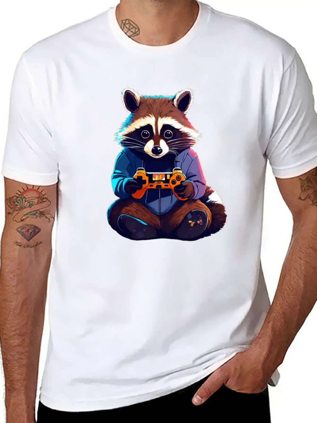 Dynamic Gamer Doodle T-Shirt Classic Cotton Tee – Unisex Comfort For Any Season