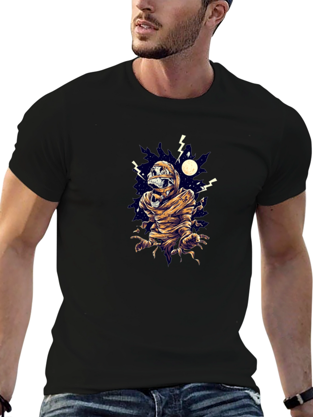 Mummy Graphic Black T-Shirt